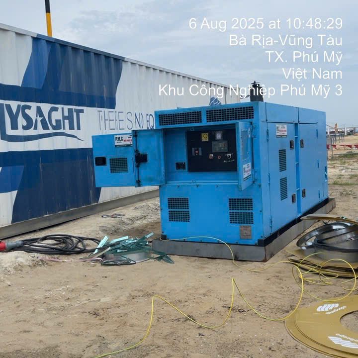 Máy phát điện Denyo 150kVA tại công trình Aston Phú Mỹ