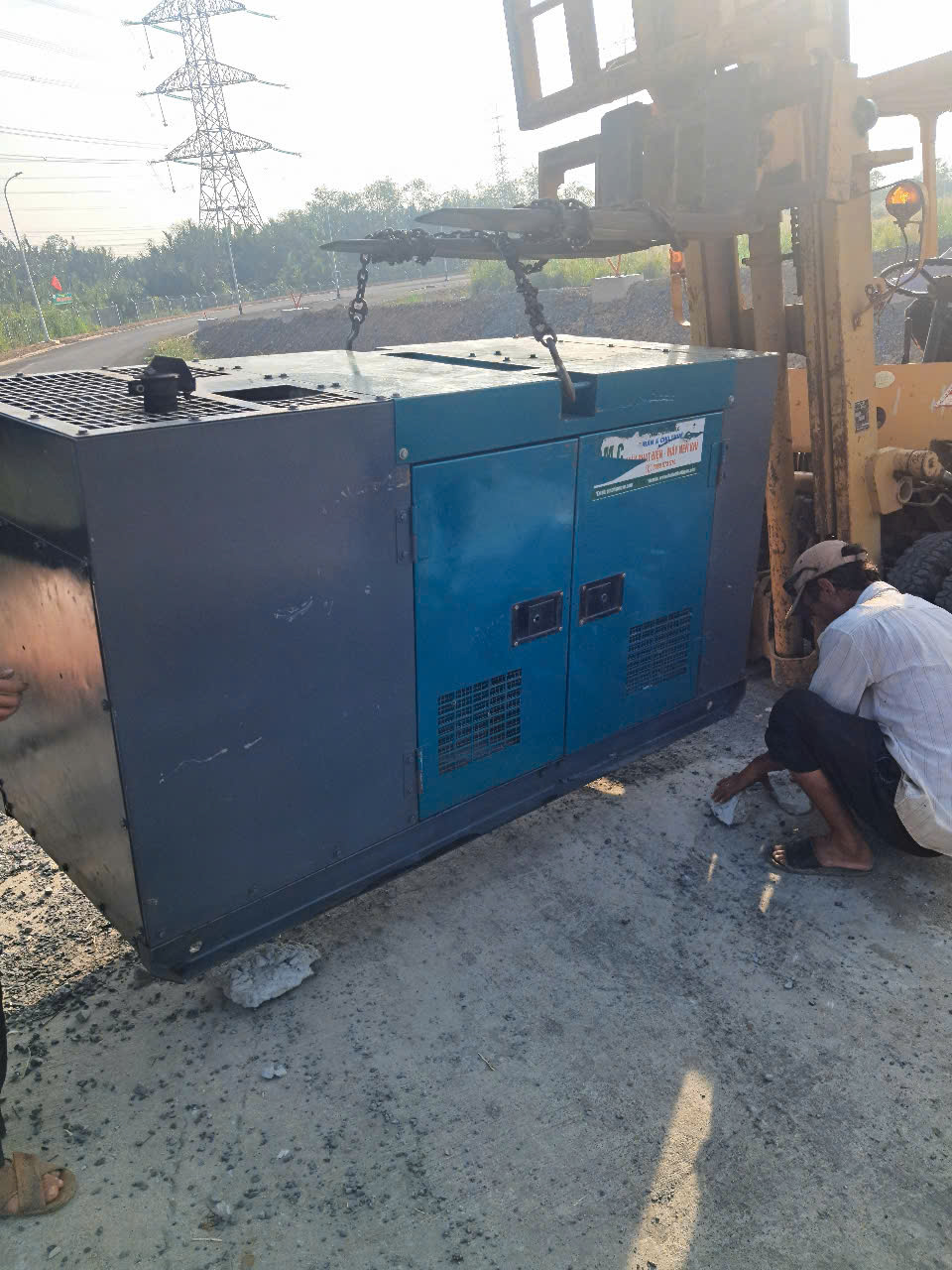 Máy phát điện ISUZU 25kVA – PMC/G/07 tại cao tốc Bến Lức – Long Thành (đoạn Nhà Bè)