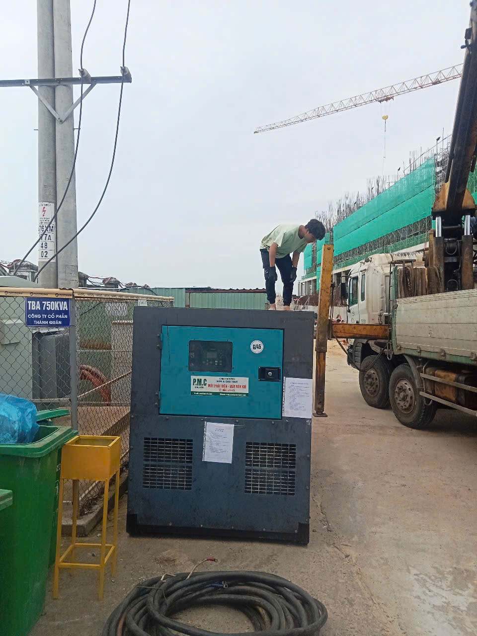 Máy phát điện Mitsubishi 300kVA tại dự án Ixora Hồ Tràm